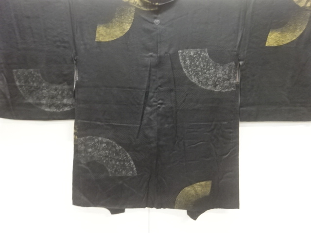 JAPANESE KIMONO / ANTIQUE TAISHO ROMAN: JIGAMI PATTERN WOVEN SINGLE PA